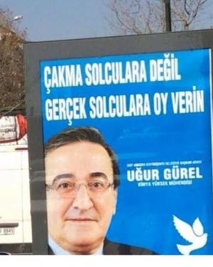 DSP Ankara adayından `çakma solcu` afişi