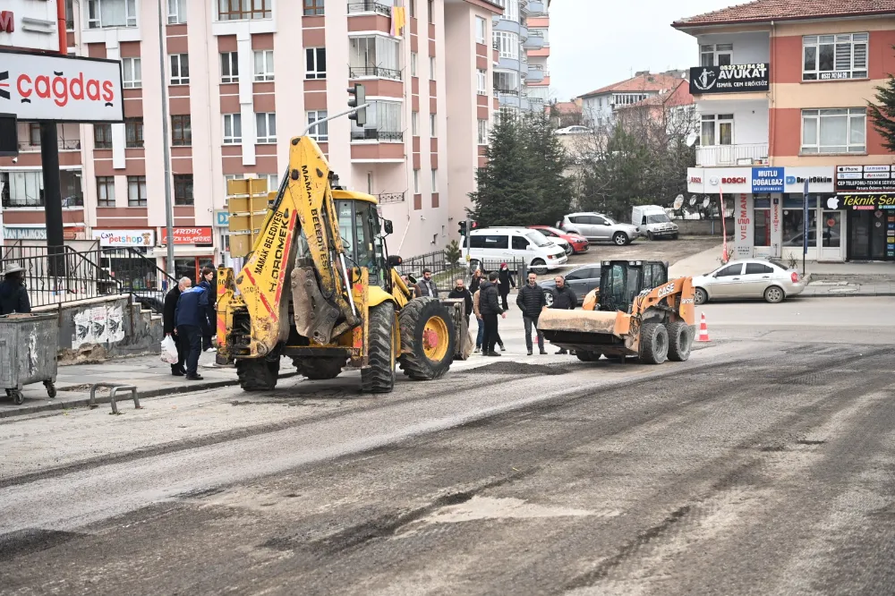 Yol düzenlendi, trafik rahatladı