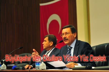 BÜYÜKŞEHİR?DEN OKULLARA YÜZDE YÜZ DESTEK