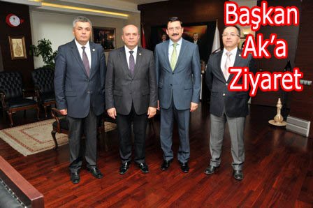 EMEKLİ ASTSUBAYLARDAN BAŞKAN AK`A ZİYARET