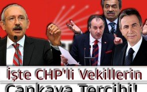 İşte CHP?li vekillerin Çankaya tercihi!